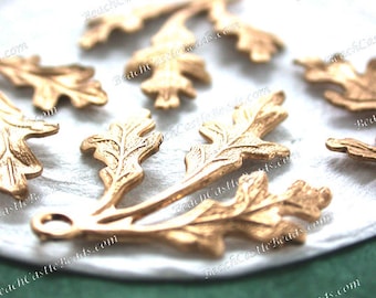 Raw Brass Leaves, 35 x 27mm Vintage Style Leaf Stampings, DIY Wedding Brass Tiara Headpiece Wreath Supplies, Made in USA ~ STA-220