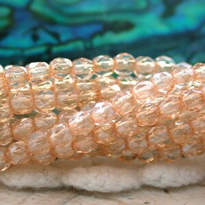 2 Strands, 100 ~ 2mm Fire Polished Beads, Czech Glass Fire Polished Beads, Faceted Glass Beads, Luster Transparent Chamgagne Beads  CZ-473