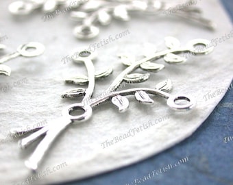 Antique Sterling Silver Plated Multi-Leaf Stampings Vintage Style Wedding Hair Crown/Vine/Wreath Crafts Made in USA STA-711