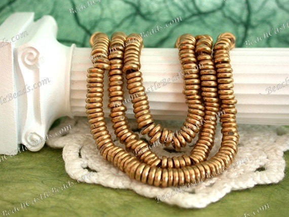 500 Pieces ~ 4mm Raw Brass Metal Spacers, Metal Spacer Beads  MB-021