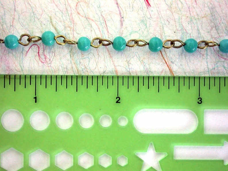 Beaded Chain Glass Bead Chain Chain Bead Chain Rosary Etsy