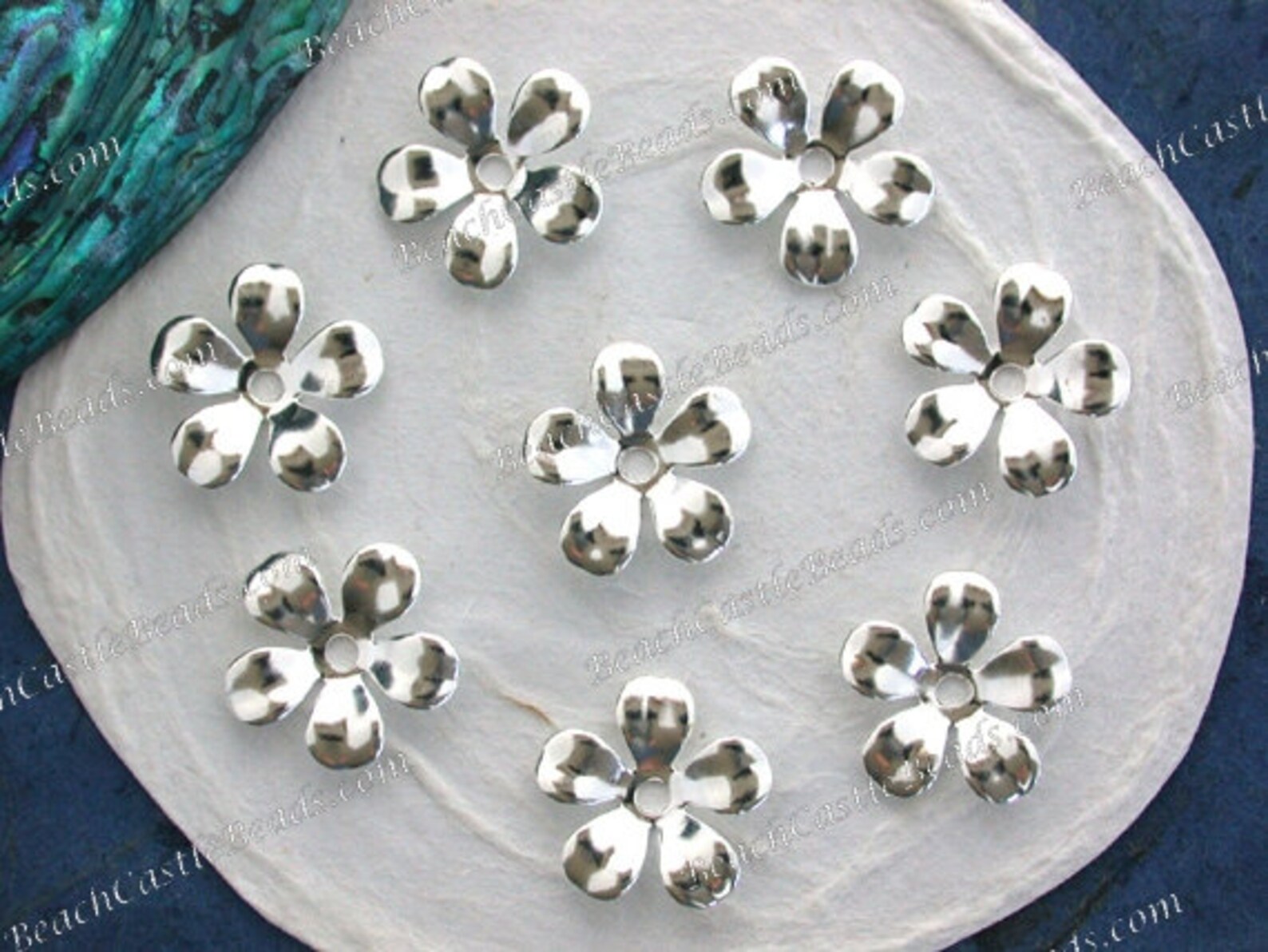 Bright Silver Flowers Vintage Style Supplies Scrapbooking Etsy