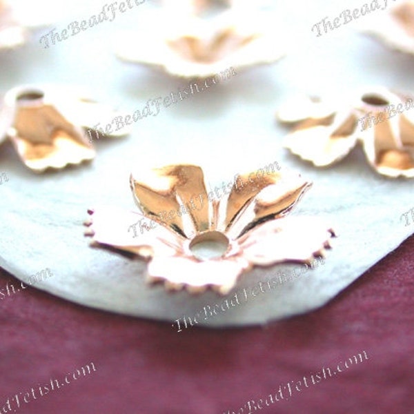 Rose Gold Plated Brass Flower Stampings Vintage Style Flowers Wedding Hair Vine Hair Wreath Crown Tiara Crafts Made in America USA  STA-676