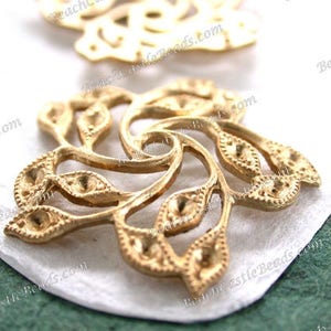 Raw Brass Flower Rhinestone Setting Stampings, Vintage Style DIY Wedding Tiara Crown Hair Vine Craft Supplies, Made in USA ~ STA-486