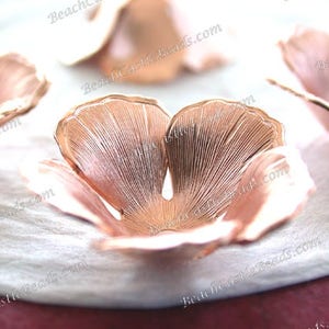Rose Gold Plated Brass Flower Stampings Vintage Style Flowers Stars Hat Making Wedding Hair Crafts Made in America USA STA-385