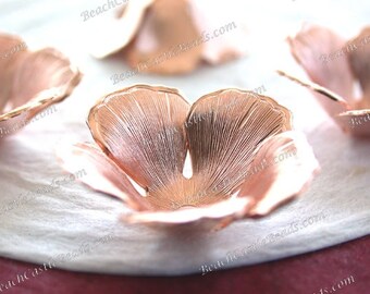 Rose Gold Plated Brass Flower Stampings Vintage Style Flowers Stars Hat Making Wedding Hair Crafts Made in America USA STA-385