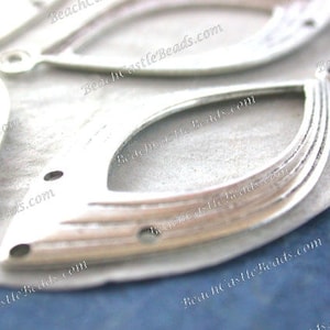 Closeout ~ Buy 1 Get 1 Free!  Antique Silver Stampings, Earring Findings, Antique Silver Plated Brass Stampings, Made in USA ~ STA-581