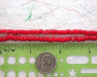 Vintage White Heart Beads, Handcrafted Vintage Venetian Cherry Red