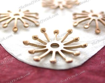 Raw Brass Snowflakes, Star Stampings, Flake Stampings, Wedding Hair Vine Tiara Craft Supplies, Made in USA ~ STA-733