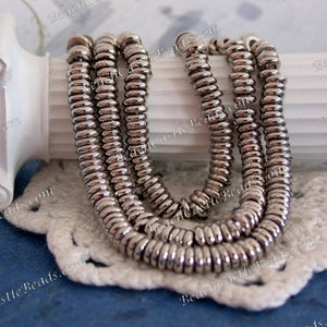 4mm Silver Spacers, Brass Spacers, Spacer Beads, Rhodium Color Spacer Beads, Metal Spacer Beads MB-018