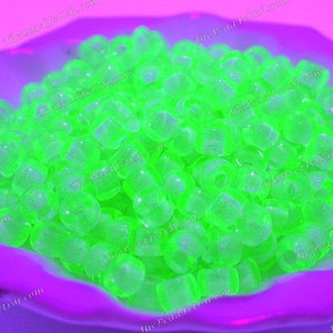 50 Loose ~ 6mm Smooth Pony UV Black Light Beads, 6mm Pony Vaseline Glass, Uranium Glass Beads, Czech Glass Pony Beads, Party Beads  CZ-1073