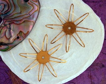 Estampados de latón, Estampados de flores de latón, Flores estampadas en metal, Flores de metal vintage, Flores de metal estilo vintage STA-119