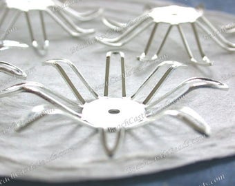 Heldere Sterling verzilverd grote messing bloem stempels vintage stijl Bloemenhoed maken bruiloft haar ambachten gemaakt in Amerika USA STA-326