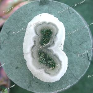 1 ~ Solar Quartz 20 x 12.5mm Sliced Beads, Sliced Polished Drilled Semi Precious Stone Beads, Small Gemstone Pendant  GEM-053-2