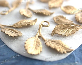 8 ~ Raw Brass Vintage Style Leaf Stampings, DIY Wedding Tiara Crown Hair Vine Hair Combs Hair Clips Hair Crafts, Made in USA STA-424