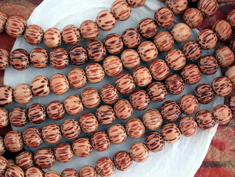 Natural Wood Beads Natural Beads NAT-154 8mm Palmwood Beads 8mm Wood Beads