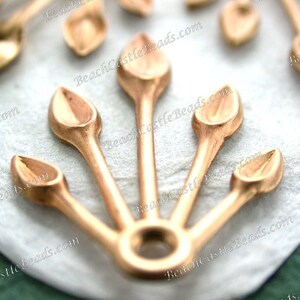 Raw Brass Princess Style Rhinestone Settings, Vintage Style Stampings, Wedding Tiara Crown Hair Vine Craft Supplies, Made in USA ~ STA-488