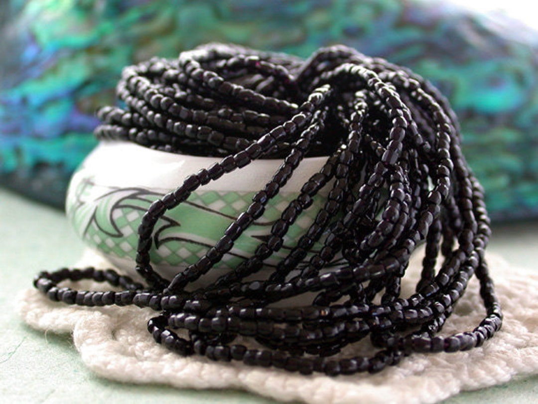 12/0 3cut Seed Beads Czech Faceted Seed Beads Jet Black Etsy