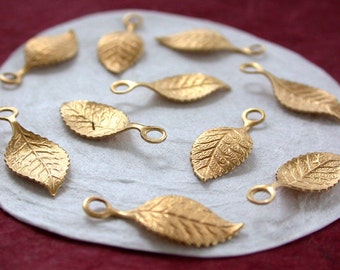 Raw Brass Leaves,Vintage Style,Supplies,Collage,Craft Supplies,Jewelry Supplies,Made in USA,Wedding Supplies,Brass Leaves, STA-138