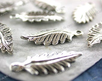 Antique Sterling Silver Plated Brass Leaf Stampings Vintage Style Hat Making Wedding Hair Crafts Collage Made in USA Silver Leaves STA-414