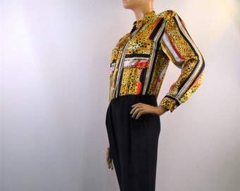 Stirrup Romper Ginger Bort PG Collections Vintage 80s Jumpsuit