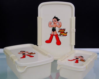 Astro Boy 3 Nesting Food Containers Vintage Osamu Tezuka Anime