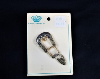 Belt Buckle New Old Stock Crown Originals Buckle Vintage 1970s No Sew Belt Buckle Crafters Buckle