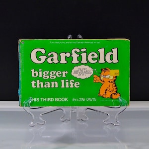 Garfield Bigger than Life Book Vintage Jim Davis Book 1981 Garfield Cat Book Comic Cartoons Book Black White Comics Ballantine Edition