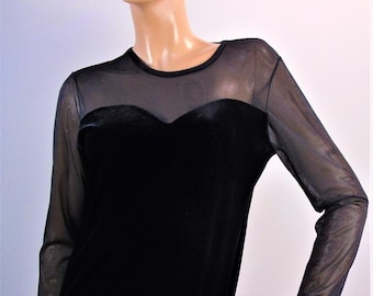 Black Velour Bodysuit Vintage Tender Secrets
