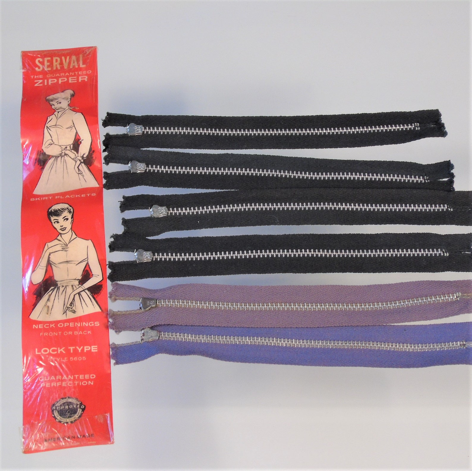 Vintage Metal Zippers Lot of 7 Speed and Serval Various Colors Etsy