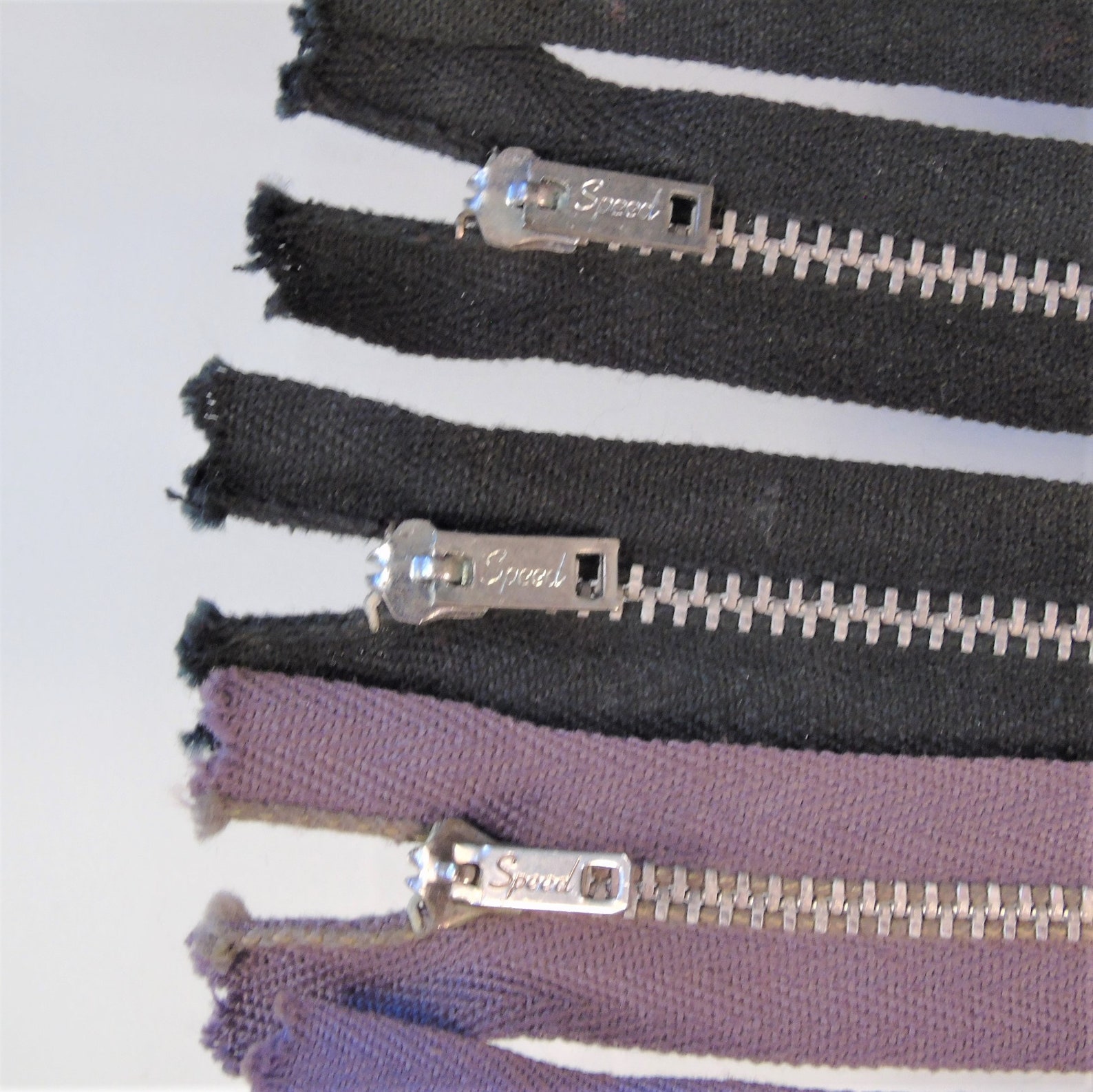 Vintage Metal Zippers Lot of 7 Speed and Serval Various Colors Etsy