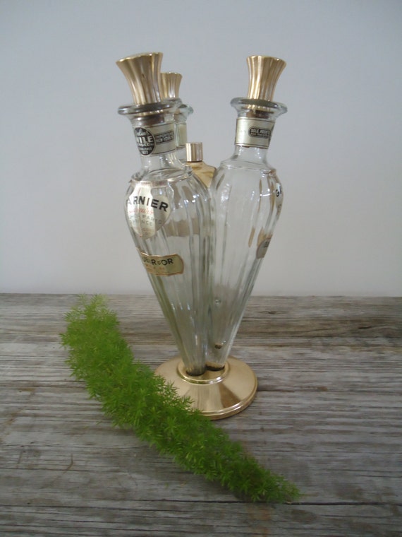 Liqueur Decanter 1960s Flacon Trio Garnier Liqueur Art Deco Etsy