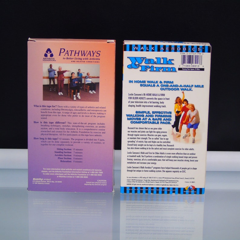 Vintage VHS Tapes Yoga for Arthritis Walk Aerobics for Older Etsy