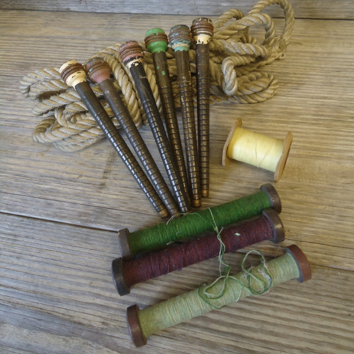 Textile Industrial Spindles Vintage Quill Bobbins Spinning Etsy