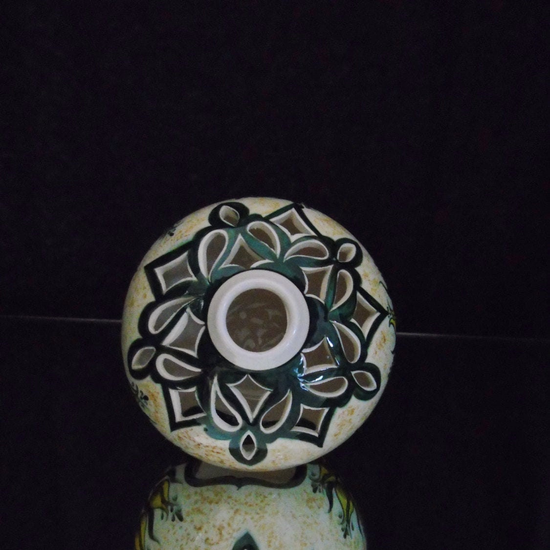 Cini Iznik Pottery Vintage Tea Light Votive Holder Candle