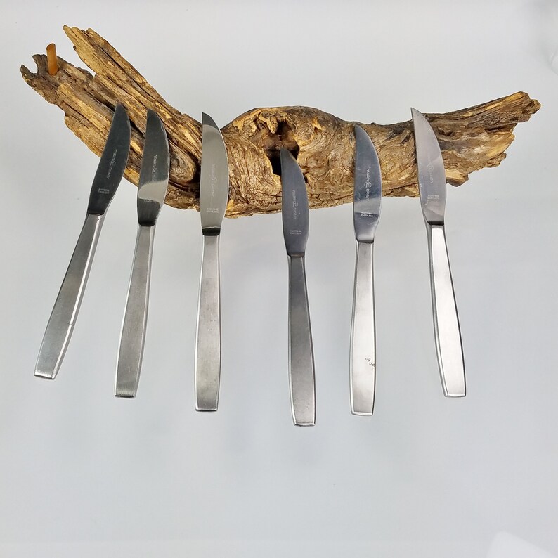 Mid Century Modern Knives Amboss Austria Rostfrei Stainless Vintage Set of 6 MCM