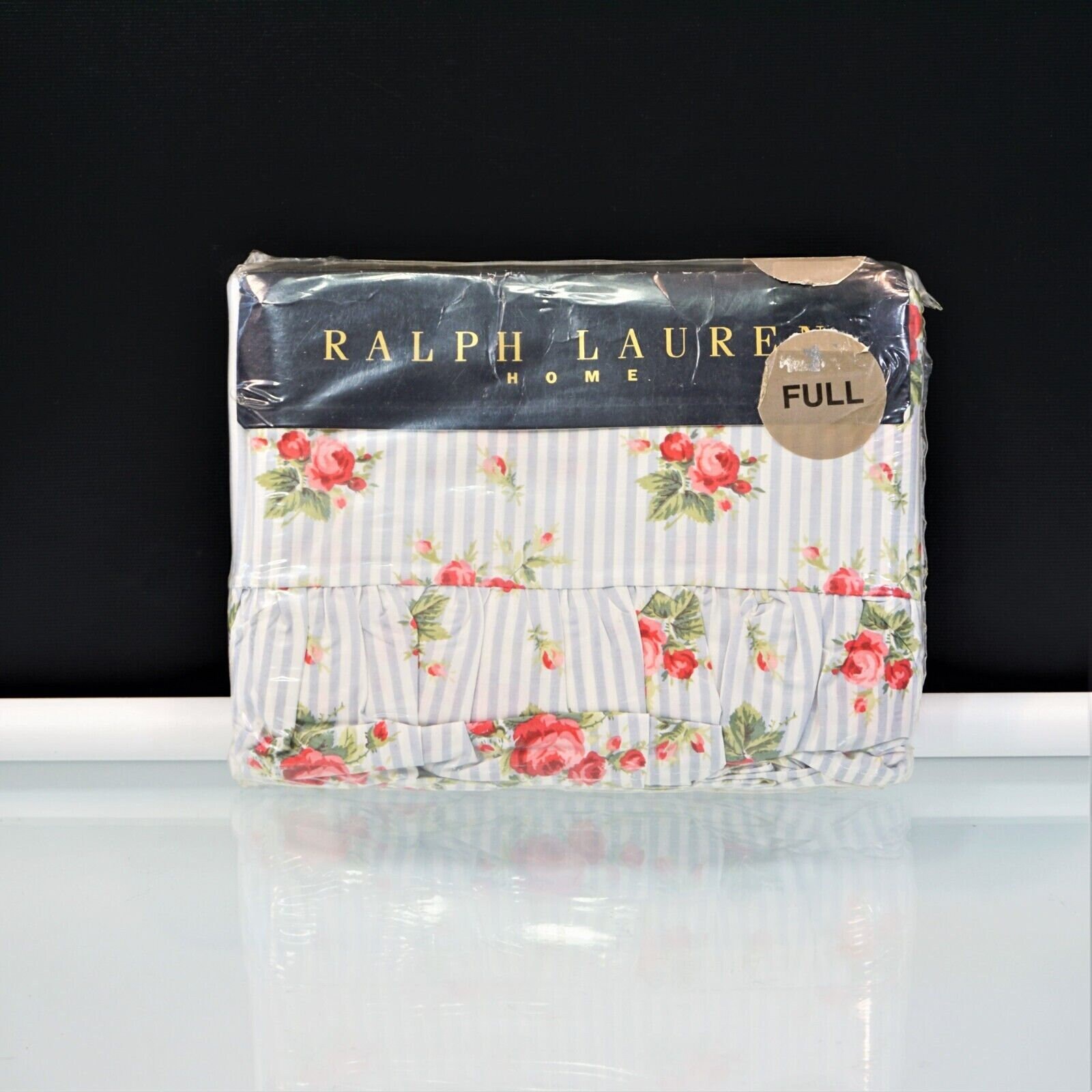 Lauren Ralph Lauren Emma Pattern Vintage Bed Sheet Floral Ruffled Edge