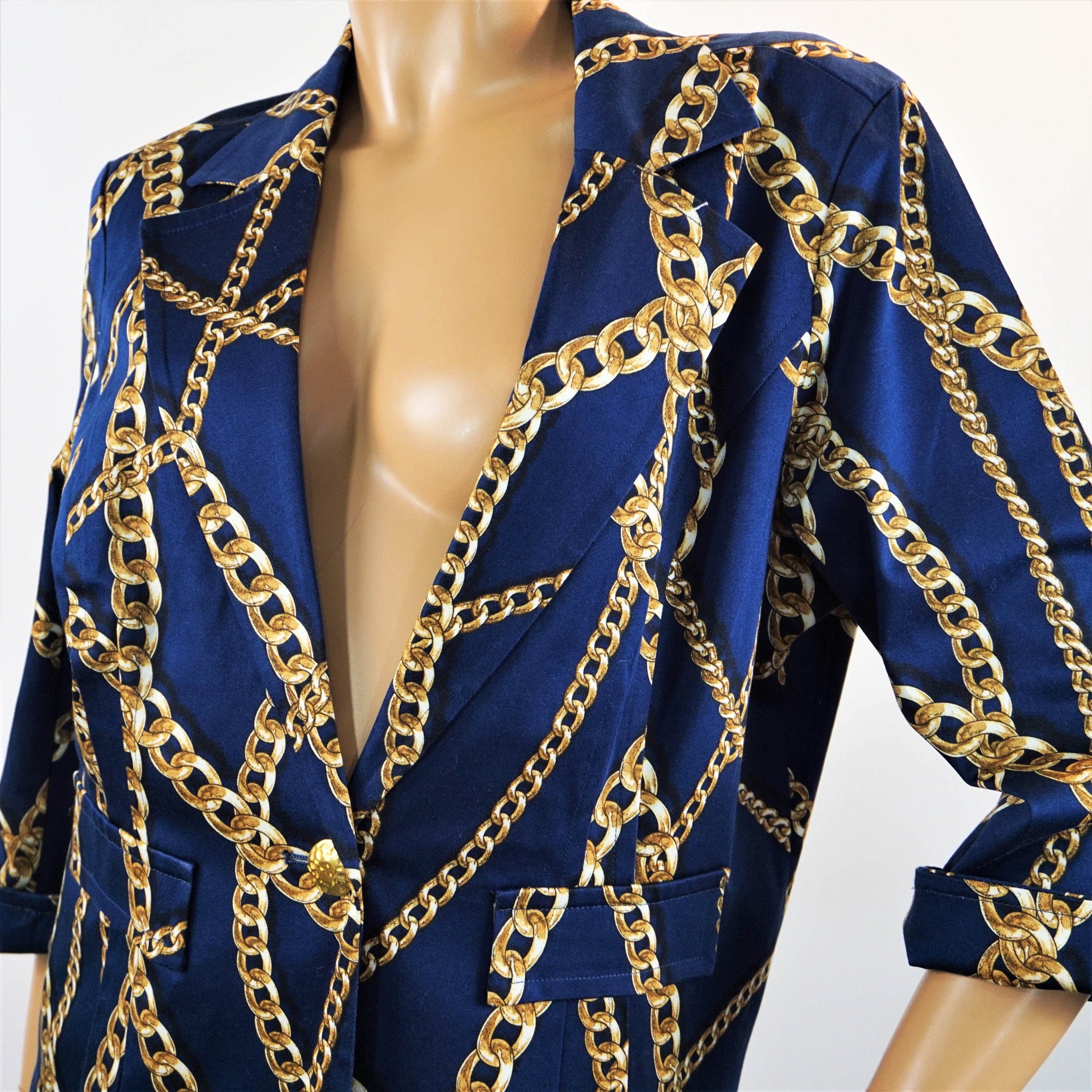 Chain print blazer hot sale