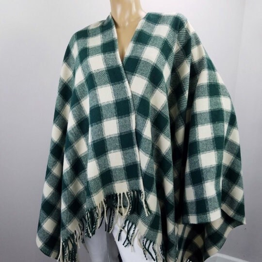 80s Wool Poncho - Etsy