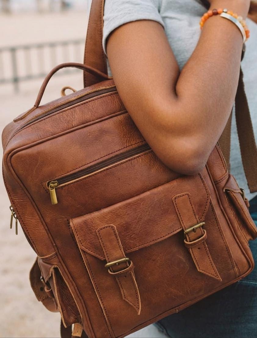burberry ranger leather backpack Burberry Ranger Monogram Backpack in Vermilion