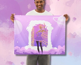 OhNoNovi, Celestial Gate Minimalistischer Anime Wandteppich Kunstdruck | Novaversal