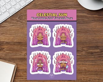 OhNoNovi, strahlende Sonne Kiss-Cut Sticker Sheet | Novaversal