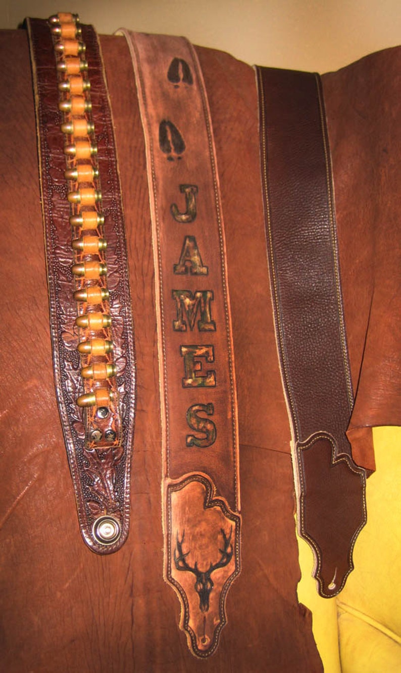 MTO Handengraved & Personalized Guitar Strap with Name and Etsy