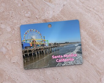 Santa Monica California Ferris Wheel Metal Ornament