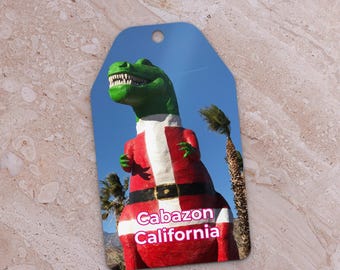 Cabazon Dinosaur Pee-wee Herman Metal Ornament