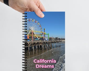 California Dreams Santa Monica Pier Spiral Notebook