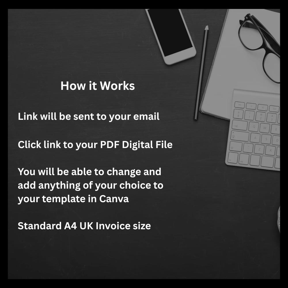 VAT Invoice Template UK | Editable Canva Invoice | VAT Registered ...