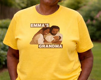 Custom Grandma T-Shirt | Personalized Photo Grandma Shirt | Gift for Grandma | Custom Family Portrait Tee | Grandmother Gift
