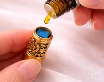 Refillable Perfume Necklace | Essential Oil Diffuser Necklace | Gold Silver Aromatherapy Jewelry | Luxury Vial Pendant | Gift for Her