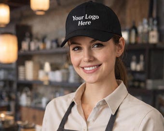 Custom Logo Embroidered Cap, Business Logo Hat, Company Uniform Hat, Custom Snapback, Team Hat, Corporate Gift, Branded Cap